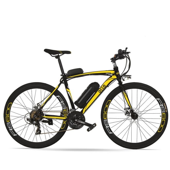 Affordable 700c Shimano 21 Speed Commuter Electric Bike RS600 OS (Grey/Yellow/Blue/Red) Yellow Black eBikesPro Australia